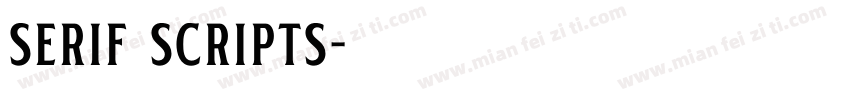 serif scripts字体转换